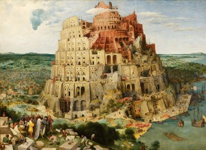 Painting "The Tower of Babel" by Pieter Brueghel the Elder (1526/1530–1569)