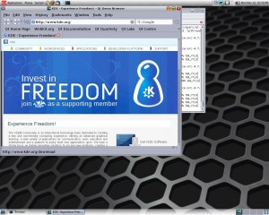 Qt 4.7.1 demo browser running in GNOME, on Oracle Solaris, on SPARCv9