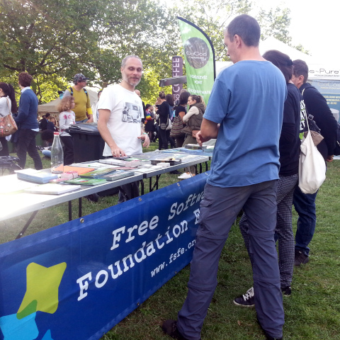 FSFE information stall on day 2