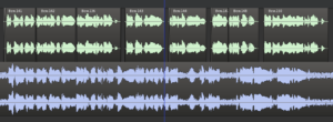 Detail of the added spaces in the voice track