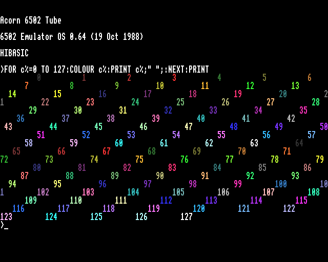 65Tube running in MODE 15.