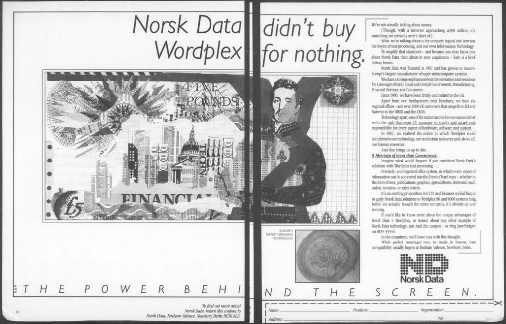 "Norsk Data didn't buy Wordplex for nothing."