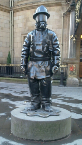 Fireman statue